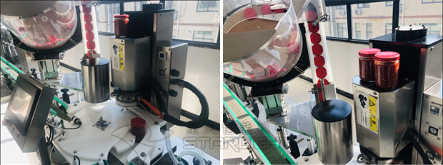 辣椒醬全自動真空旋蓋機細節樣品